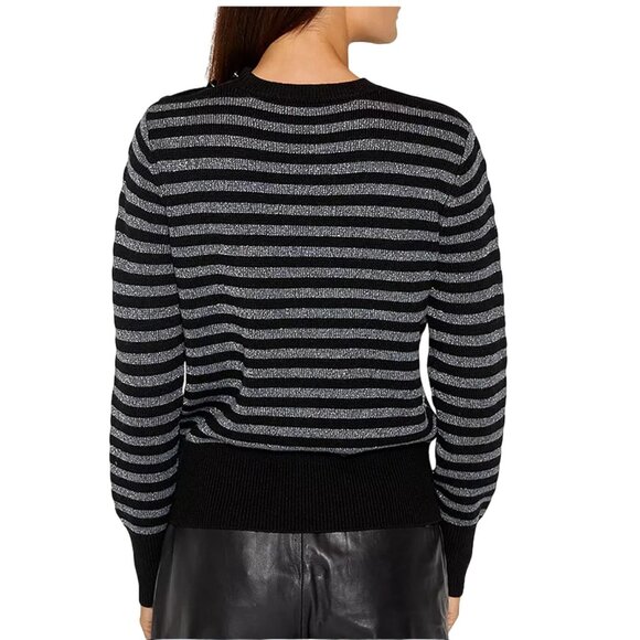 ✨ Equipment Wool Metallic Stripe Sweater | Medium | Holiday Sparkle ✨ - Picture 2 of 11